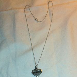 Sterling Silver Mom Necklace